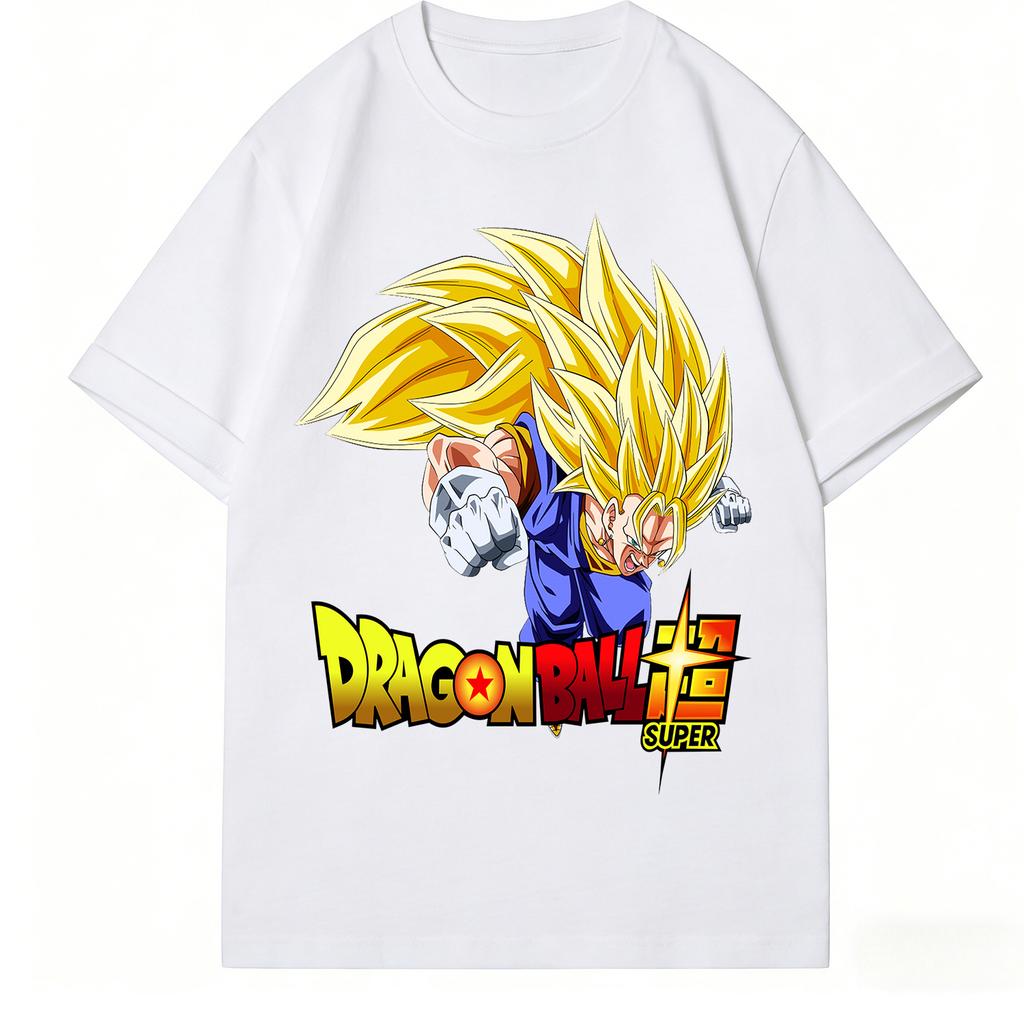 2026 New Dragon Ball Anime Goku Super Saiyan Printed Short Sleeve Tshirt Mens and Womens Tshirt Mens Tops Sports Tshirt