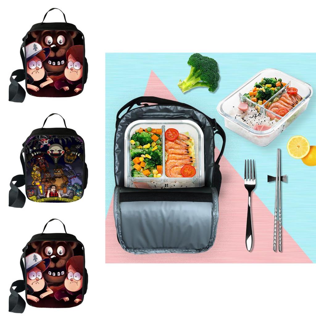 Cute And Functional Five Nights At Freddy's 3d Printed Insulated Lunch Bag For School