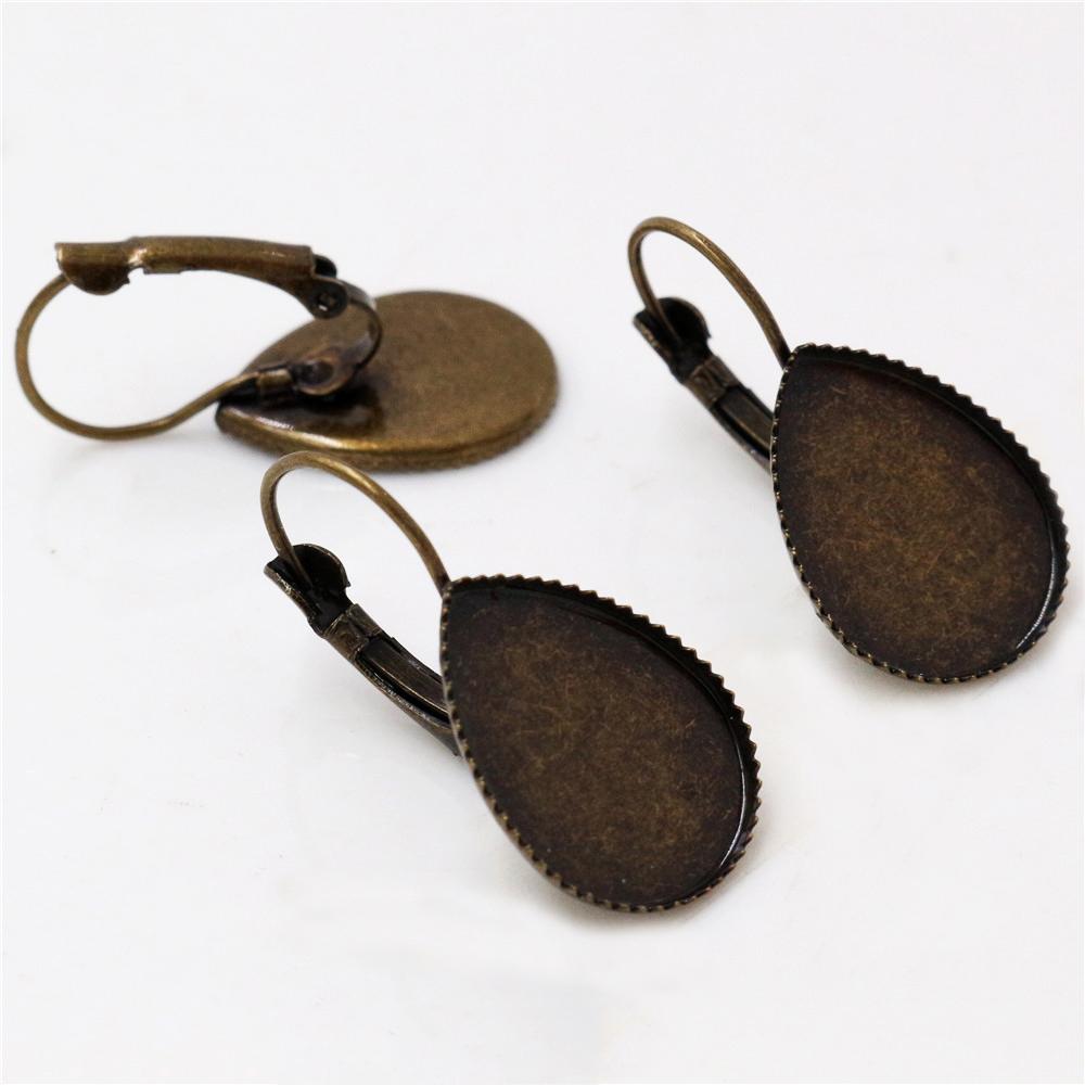 10x14mm 13x18mm 18x25mm 10pcs/lots 8 Colors plated Drop Style French Lever Back Earrings Blank/Base,Fit Drop Cabochons Earrings