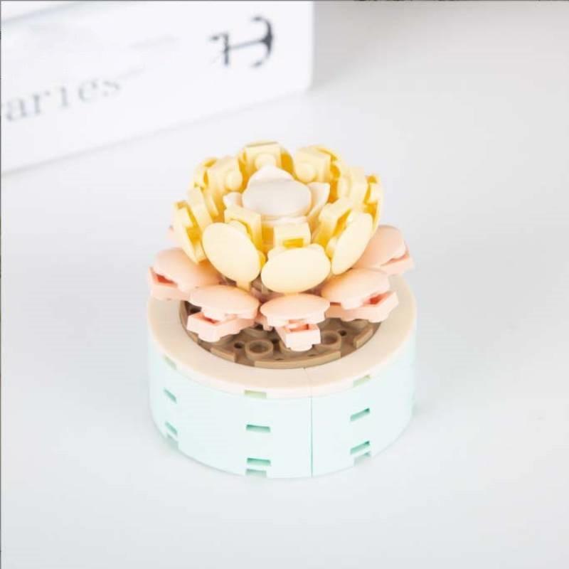 Assembly Succulent Plant Building Blocks Simulation Bouquet Potted Decoration Years