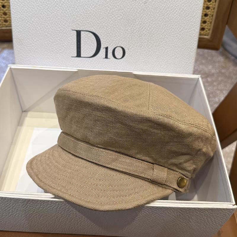 Yiran Dayang Hat Women's New Thin Cotton Linen Breathable Octagonal Hat For Fashionable Versatile Soft Brim Beret Vintage Adjustable Newsboy Cap Cm