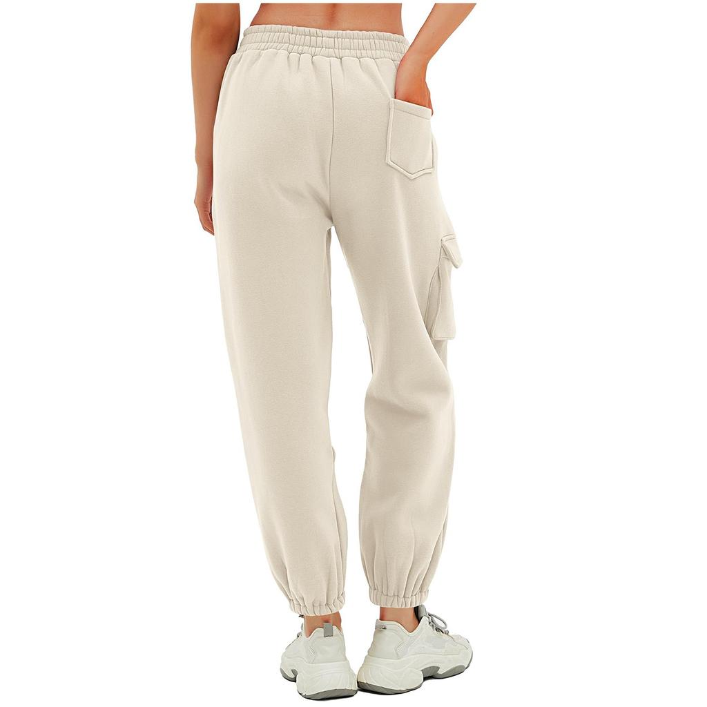 Женские зимние спортивные штаны, однотонные повседневные брюки, женские ...