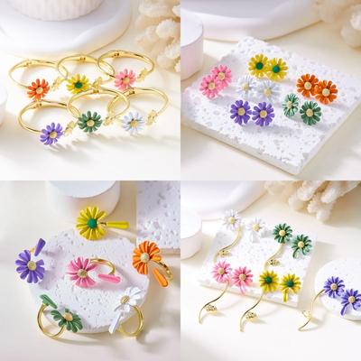 "Daisy Series: Fresh Japanese & Korean Fashion Long Earrings"