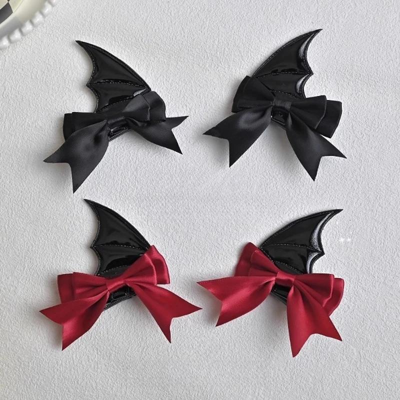 Little Devil Bat Wings Hair Clip Halloween Butterfly Headpiece Lolita Gothic Hairpiece