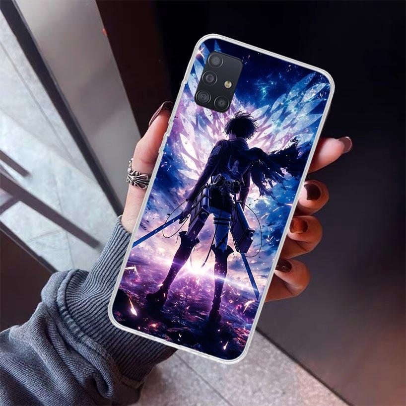 

A-Attack on T-Titan Levi Phone Case For Samsung Galaxy A12 A52S A42 A32 A22 A51 A50 Note 20 Ultra 10 S10 Plus A71 A70 A31 A30 A1 Samsung A31