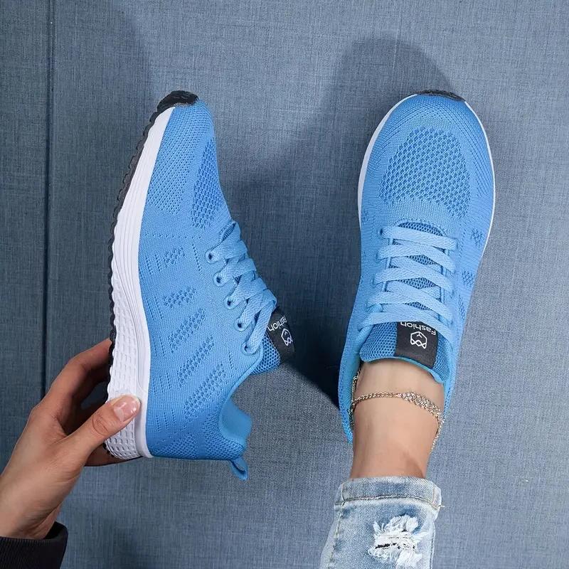 

Men s Jogging Shoes with Simple Grid Design Versatile Daily Commuting Breathable Shoes Outdoor Athletics Anti Slip Casual Shoes 36 небесно-голубой
