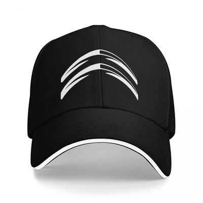 Black Baseball Cap with White Abstract Wave Logo Design for Unisex and Women Fashionable Streetwear Accessory Casual Outdoor Hat