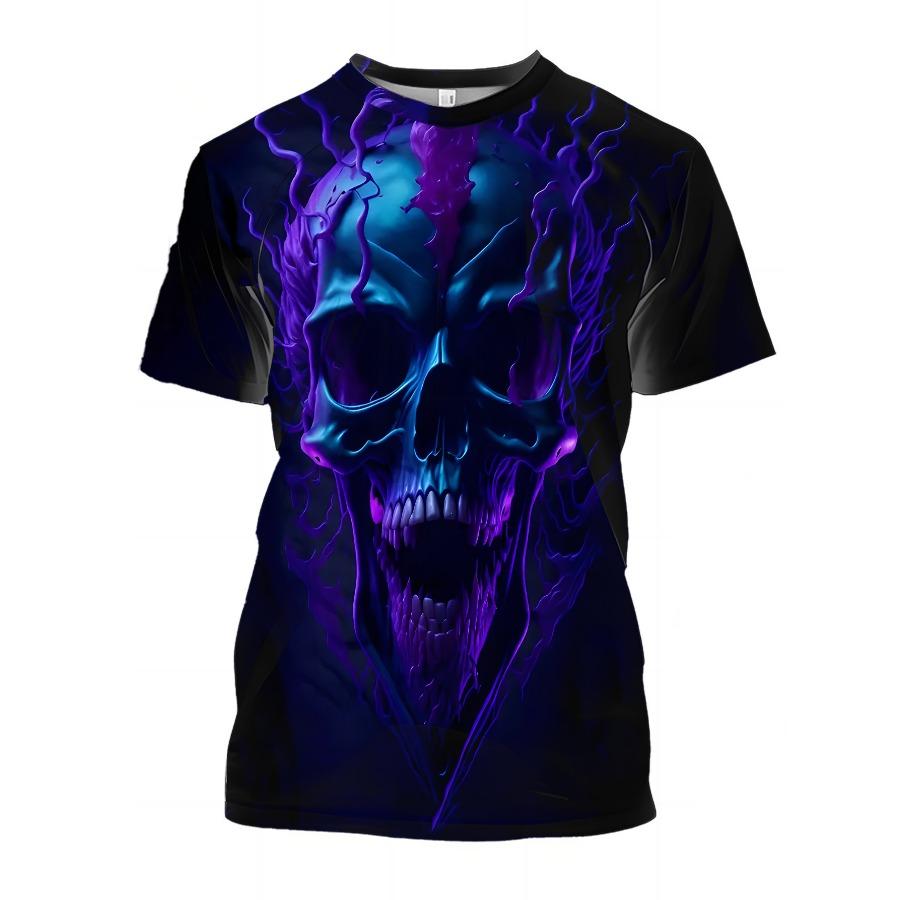 Tricou cu imprimeu 3D cu animale de modă Tricouri cu model de leu Tricou cu mânecă scurtă cu gâtul O Tricou cu mânecă scurtă de vară Tricouri pentru bărbați respirabile Îmbrăcăminte cu desene animate pentru bărbați