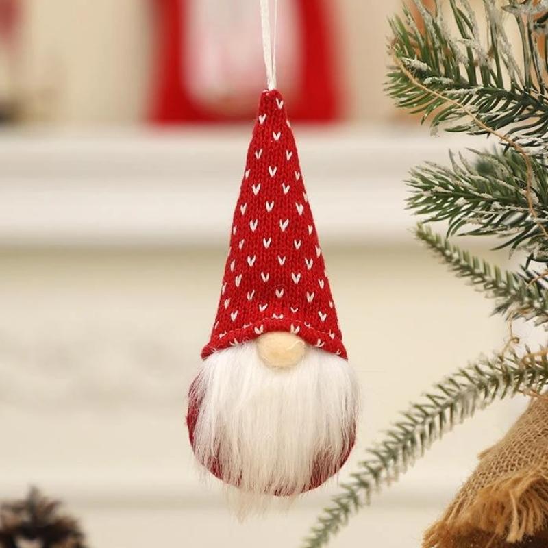 1Pcs Xmas Tree Hanging Santa Faceless Gnome Doll Wall Decor Adorable Christmas Dinner Festive Atmosphere Unique Ornament