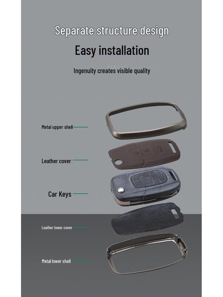 Metal Key Cover for Lingzhi V5/V6 Folding Remote
