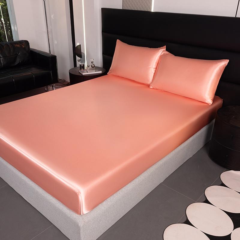 1 Stück Mode Rayon Satin Spannbettlaken Gummibänder für Bettlaken 160*200 Einzel Queen King Bett Spannbettlaken Ohne Kissenbezug