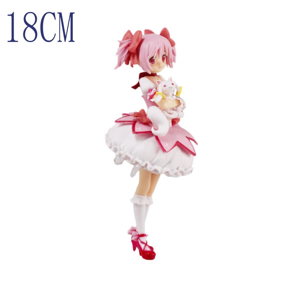 18CM Puella Magi Madoka Magica Aniem Figure Kaname Madoka Magic Girl PVC Anime Action Figures Model Anime Cartoon Model Toy Gift