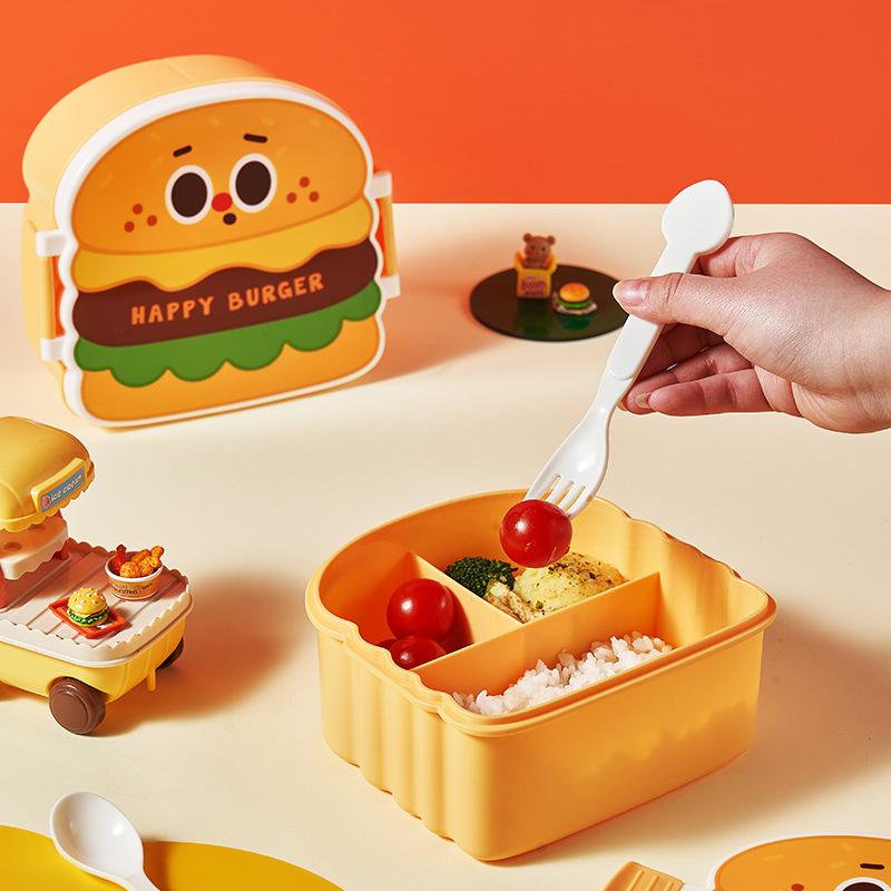 Children's Creative Modeling Lunch Box, Children's Lunch Boxes, Hamburger Bento Box, Microwaveable Food Storage Container