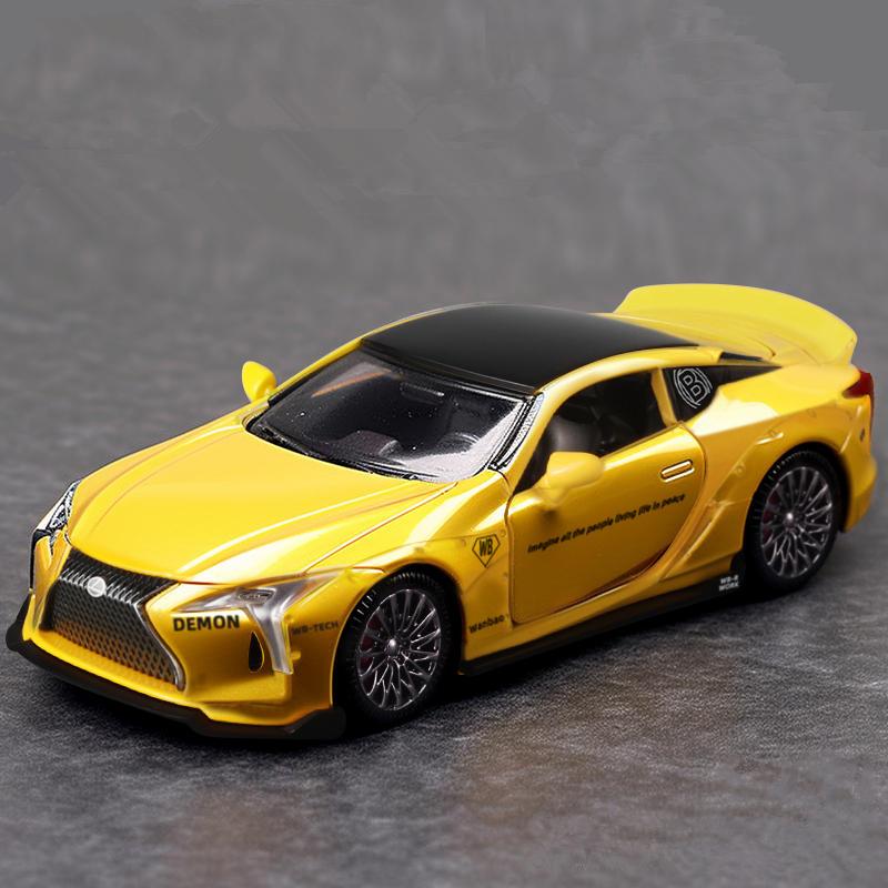 1/32 LEXUS LC500 Alloy Sports Car Model Diecast Metal Toy Racing Vehicle Car Model Simulation Sound and Light Collection Children Gift