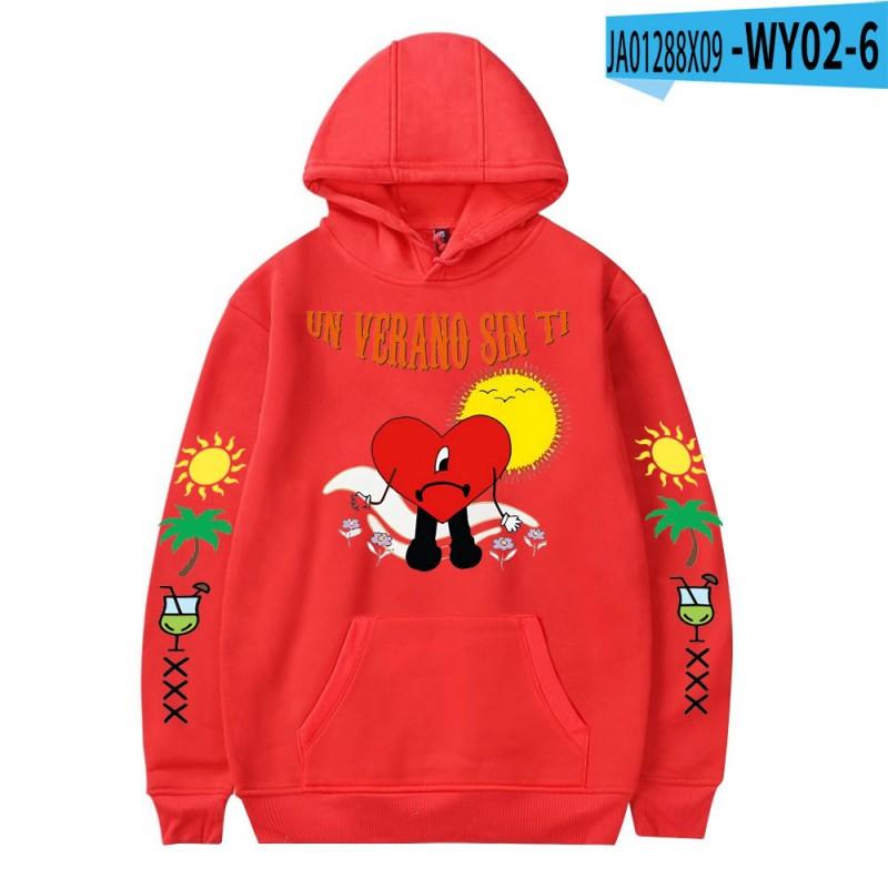 Bad Bunny Graphic Print Unisex Oversized Crewneck Sweatshirt Fall Casual Wear