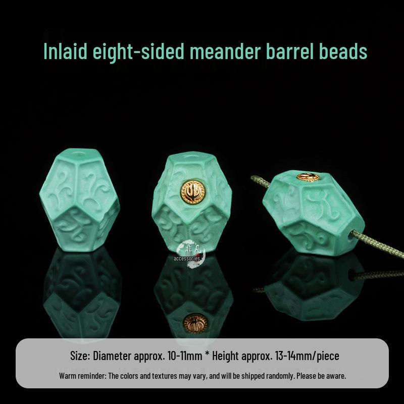 Octagonal Magnesite Turquoise Huiwen Beads for DIY Bracelets