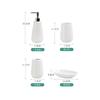 Pure White Ceramic Lotion Bottle Toothbrush Holder Mouthwash Cup Soap Dish Bathroom Accessories Hotel Portable Dispensing Bottle