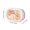 New Capybara Lunch Box Grid Leak Proof Meal Boxes Seal 1320ml Large Capacity Crisper for Outdoor Picnic School