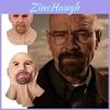 Breaking Bad White Mask Latex Bald Head Old Man Halloween Cosplay Prop