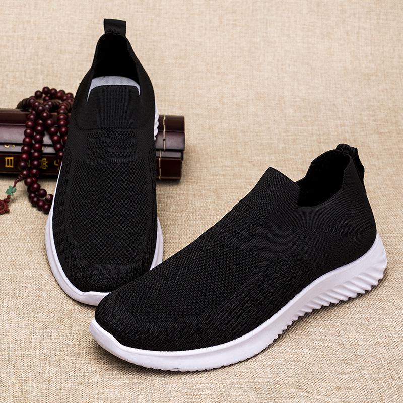 Atmungsaktive Herren-Slip-on-Freizeitsportschuhe mit Arbeitssicherheitsmerkmalen