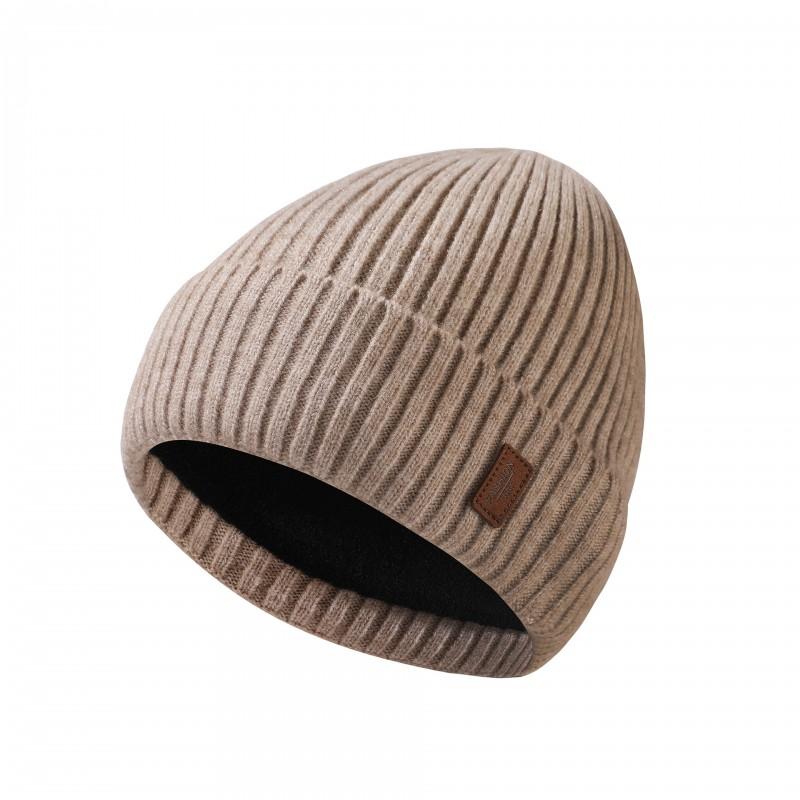 Thick Knitted Beanie Hat Winter Warmth Unisex Outdoor Cycling Solid Color Acrylic Wool Blend