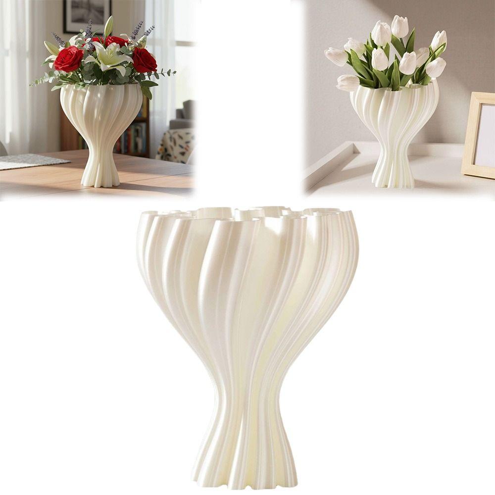 Flower Arrangement 3D Printed Flower Vases Twisted Design Flower Bottle Home Desktop Decorations