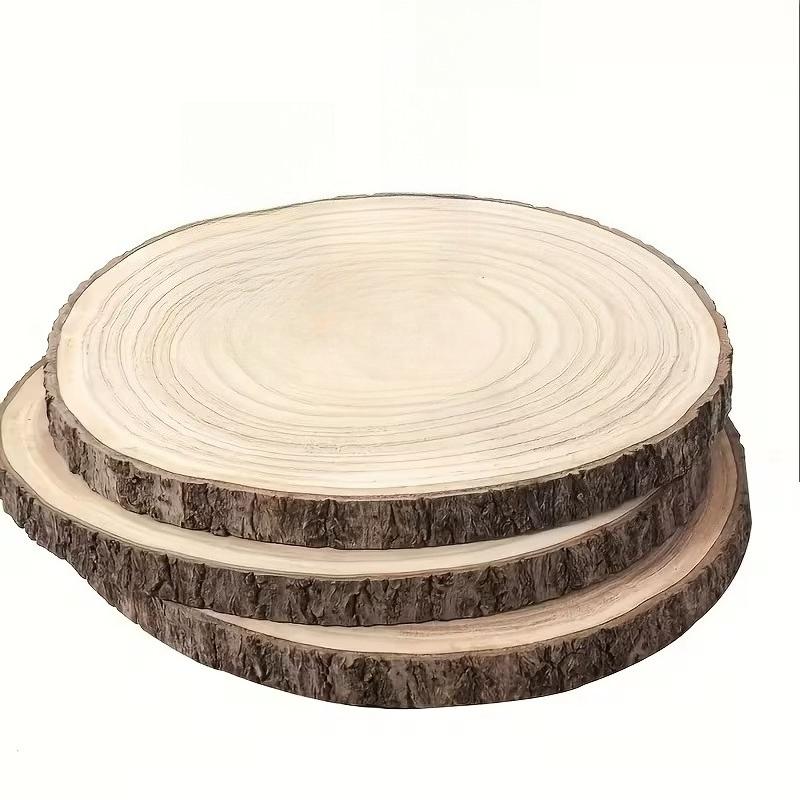 

3/4pcs Large Natural Wooden Circles 23-25cm Unfinished Wood for Crafts DIY Project Wedding Centerpiece Table Decor Photo Display