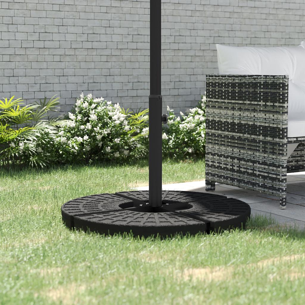 Parasol Base. Cross Base. Weatherproof. 100 X 100 X 75 Cm. Black