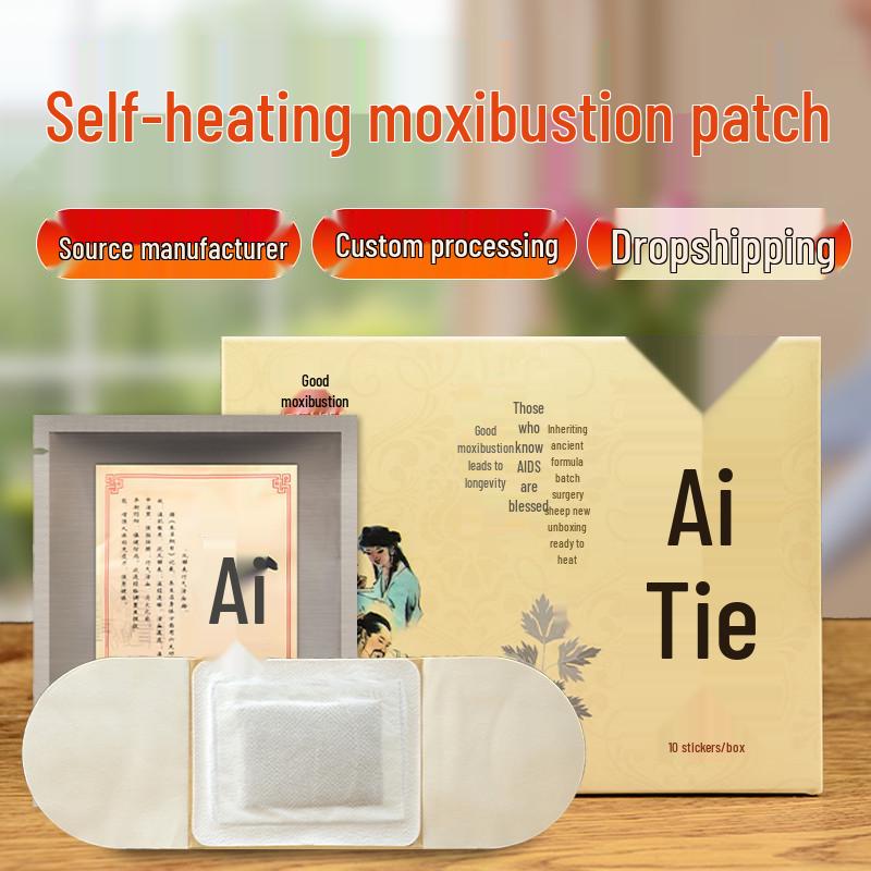 Samozahřívací Moxa náplast na úlevu od bolesti ramen, krku, kloubů, pasu, nohou a kolen