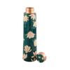 Handmade Copper Water Bottle WiFi Design Printed Exact Handcrafted, 1 Liter, Clear
