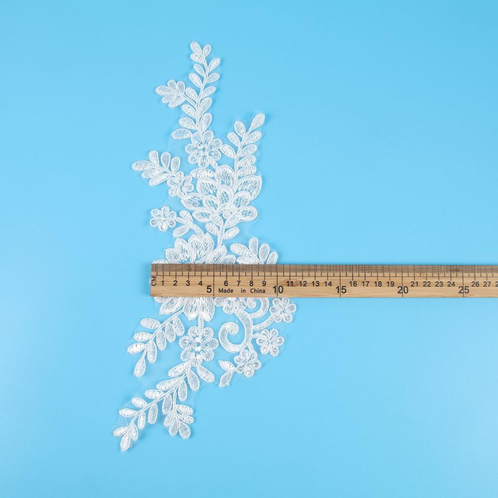 Car Bone Pair Flower Wedding Dress Evening Dress Children'S Princess Dress Patch Pair Flower Bridal Headdress Jewelry Lace Headband Material