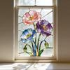 Flori Creative cu Relief Simulat Autocolante pentru Fereastră pentru Decorare și Înfrumusețare Fereastră de Sticlă Balcon Exterior Casă