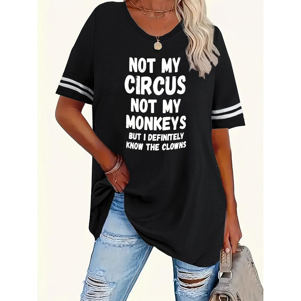 Women s Printed round Neck Short Sleeve Striped T-Shirt Range Casual Top for All Sizes M