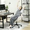 Swivel Office Chair with Casters, Desk Chair, Fleece Fabric, Foam, Height-Adjustable, Home Office, Cream White
