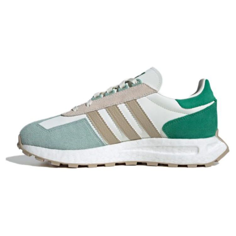 Adidas Originals Retropy E5 Synthetic Leather Comfortable Versatile Low-Top Lifestyle Casual Shoes Unisex Casual Shoes Off-White Green IH3401