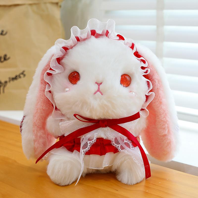 Cute and Funny Lolita Rabbit Backpack Japanese JK Style Girl's Heart Cute Little Rabbit Plush Bag Gift