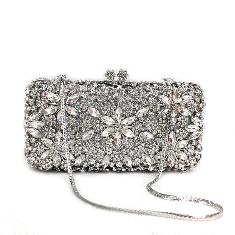 2025 Stone Chain Evening Bags Luxury Handbags Women Rhinestones Clutch Purse For Birthday Designer Crystal Evening Clutches Bags