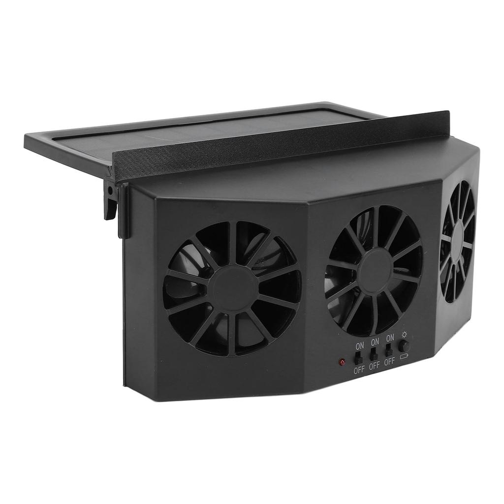 Car Exhaust Fan Solar Powered 3 Fans Ventilation Cooling Odor and Humidity Removal Auto Ventilator