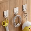 3PCS Self Adhesive Wall Hook Strong Without Drilling Coat Bag Bathroom Door Kitchen Towel Hanger Hooks Home Storage Accessories