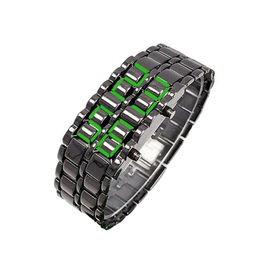 Men Digital Watch Large Screen Electroplated High Accuracy Decorative Cool Style Individual Stainless Comfortable Strap Lighweight Men Wristband