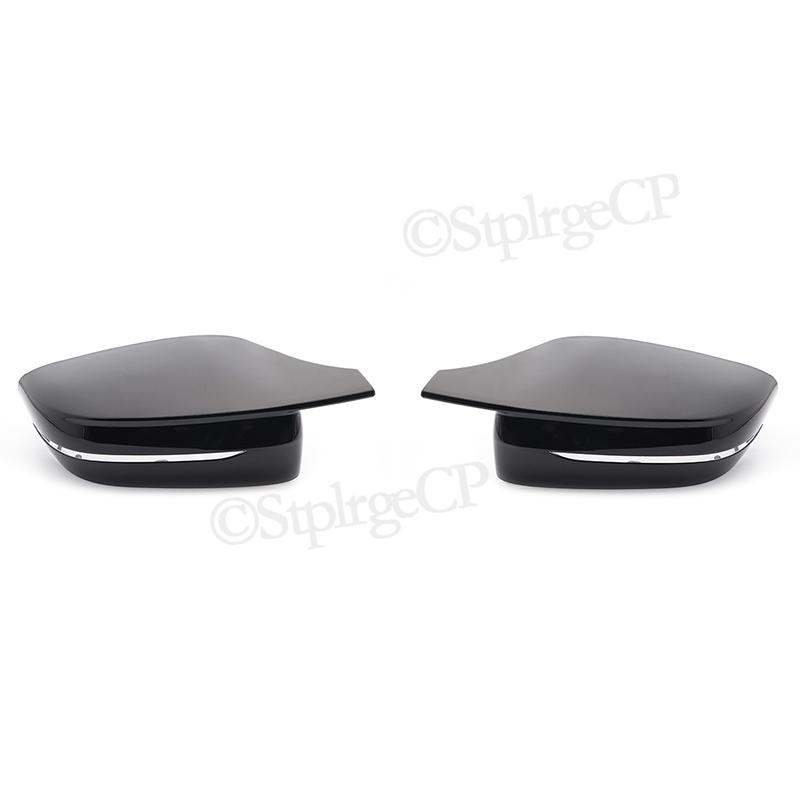 G30 G38 Helle schwarze Seitenflügel-Rückspiegel-Abdeckkappen für BMW 3 4 5 7 Serie G20 G21 G28 G22 G11 G12 M4-Stil LHD RHD