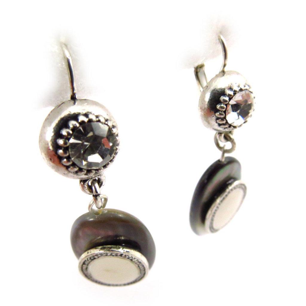 Les Trésors De Lily [J6806] - Boucles Créateur 'Kilimanjaro' nacre