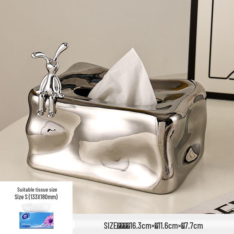 Elegant Ceramic Tissue Box - Luxury Creative Living Room Decor