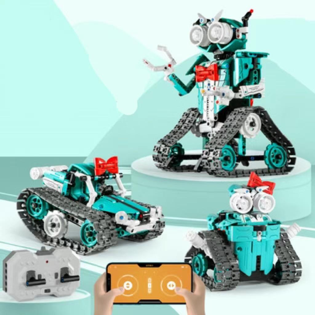 Building Blocks Electric Robot Programming Set Remote Control Intelligent Assemb