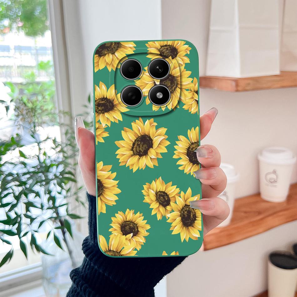 Case For Redmi Note 15 Pro Plus Candy Painted Flower Phone Cover For Redmi Note15 4G 5G Soft Camera Protecion Liquid Back Covers