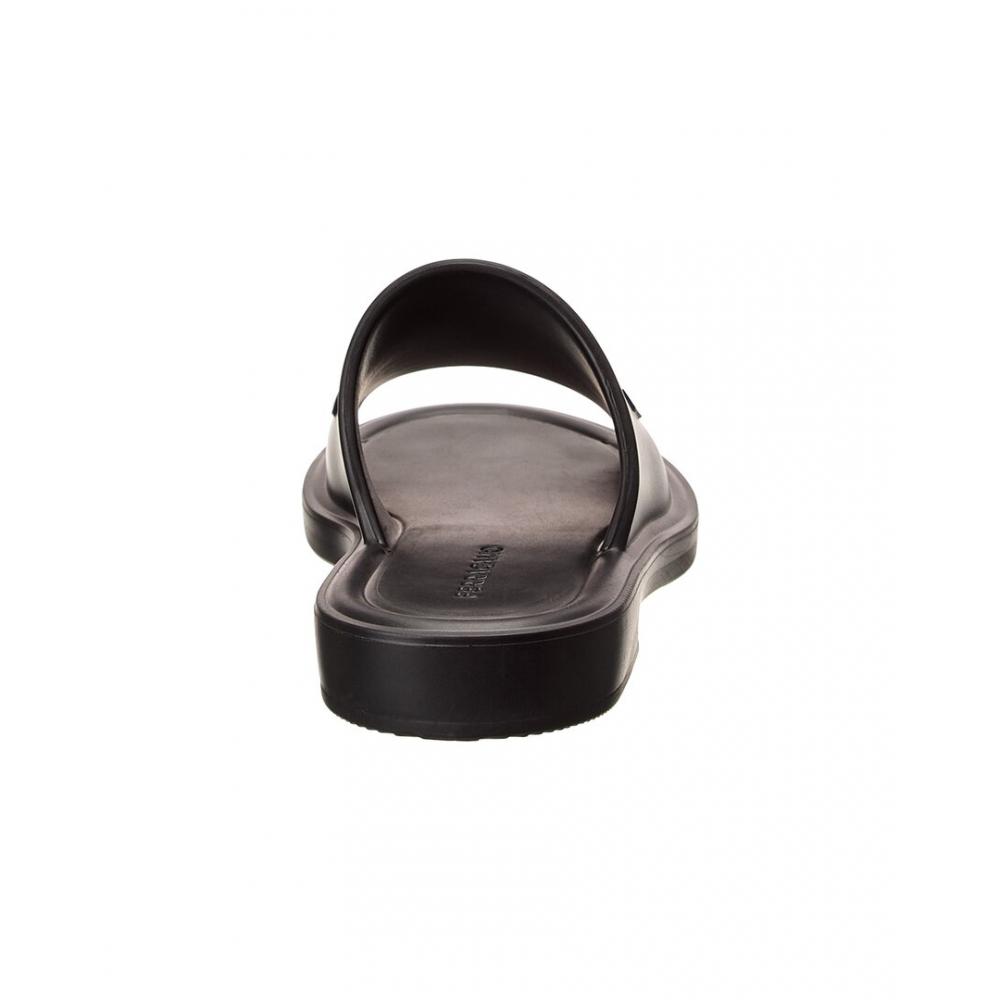 Salvatore Ferragamo Black 3d Logo Rubber Sandal Giuneva