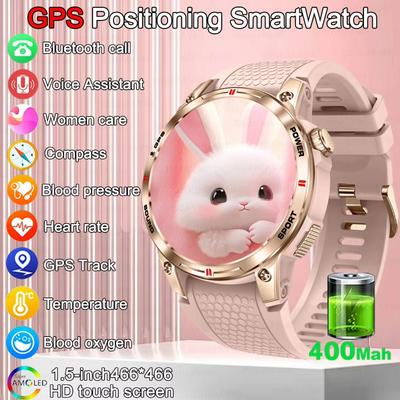 2025 Nouvelle Montre Connectée GPS Femmes AMOLED Écran Tactile Complet Boussole Sport Fitness Fréquence Cardiaque Pression Artérielle Appel Bluetooth Montre Intelligente