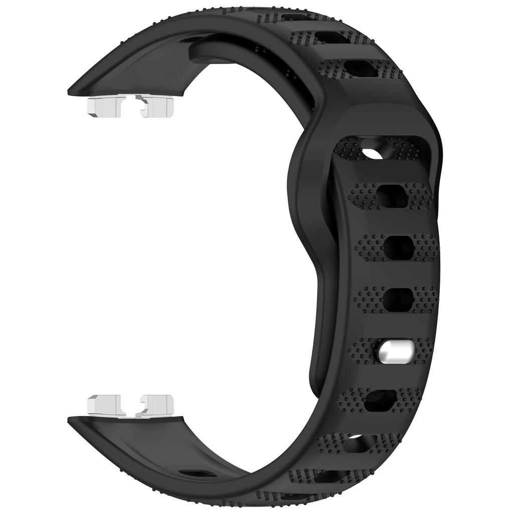 Silicone Watch Band for Huawei Band 10/10 NFC/9/9 NFC/8/8 NFC Dot Texture Reverse Buckle Wrist Strap