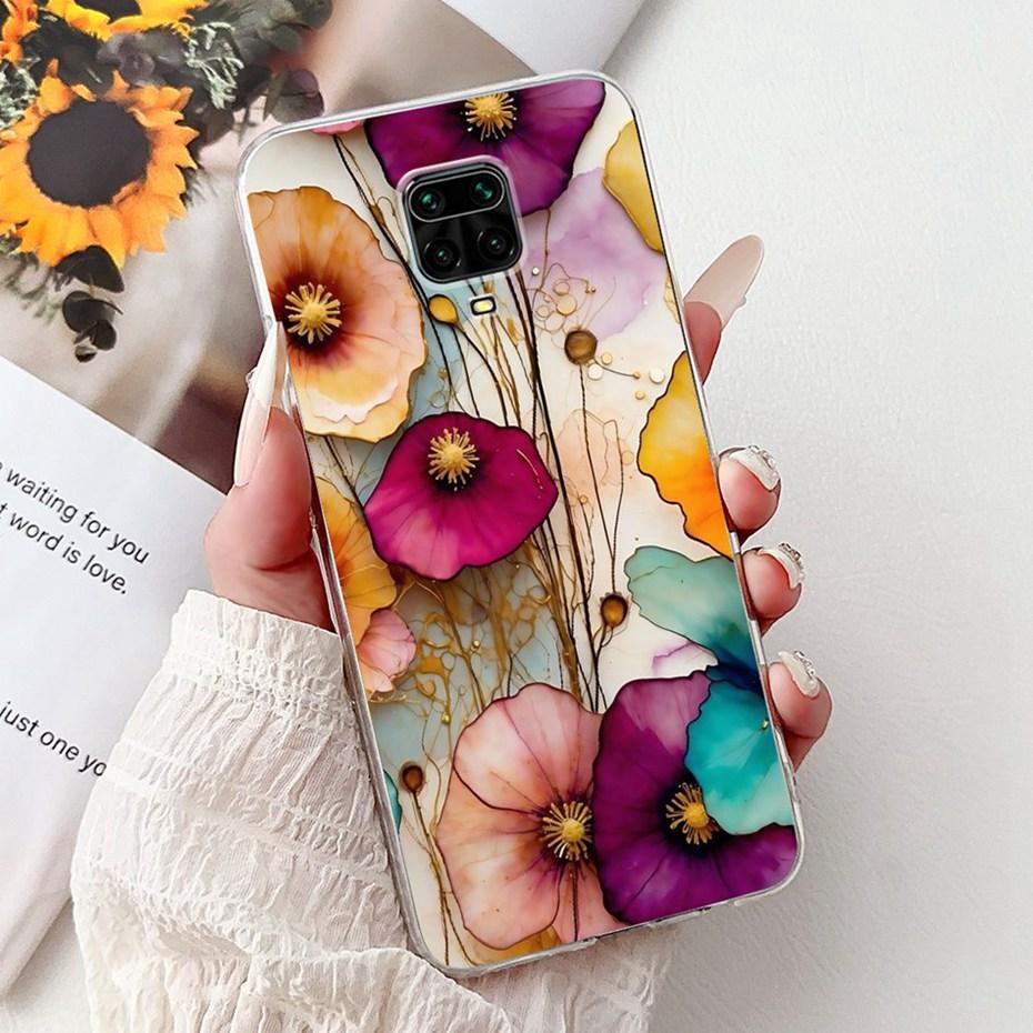 Cute Painting Phone Case For Xiaomi Redmi Note 9 Pro 9s Soft Silicone TPU Back Cover For Redmi Note9 9Pro 9S Cases Bumpers