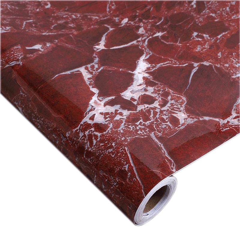 

Красный Мрамор Водонепроницаемые Виниловые Самоклеящиеся ПВХ Обои для Ванной Кухни Шкафа Столешниц Декоративная Контактная Бумага 3m x 40cm